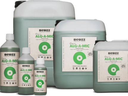 ALG-A-MIC es un revitalizante ecológico hecho a partir de algas marinas. Elimina el estrés de la planta después de una sobrealimentación, deficiencia, enfermedades de plantas u otras irregularidades de temperatura y humedad. Una planta libre de estrés resulta en frutos más grandes. Además, Alg·A·Mic™ asegura hojas más verdes, al estimular la absorción de clorofila.