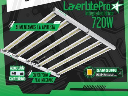 La nueva generación de iluminación LED profesional ya está aquí. Esta luminaria LED Lazerlite Pro combina un diseño muy compacto, delgado y práctico con componentes de alta calidad y una salida de luz espectacular. Esta luminaria única ofrece 720 vatios de potencia luminosa real con una eficiencia de 2,75 mol/J gracias a los potentes diodos de Samsung.