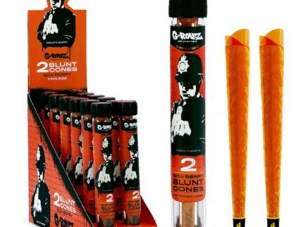 Estos conos romos G-Rollz de edición limitada están hechos de bayas de goji, lo que proporciona una combustión lenta y un aroma naturalmente refrescante.