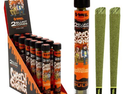 Presentamos la exclusiva colección de conos blunt diseñada por G-Rollz en colaboración con los icónicos Cheech y Chong. Los conos blunt de CBD G-Rollz están elaborados con flores de CBD de alta calidad cultivadas en EE. UU.