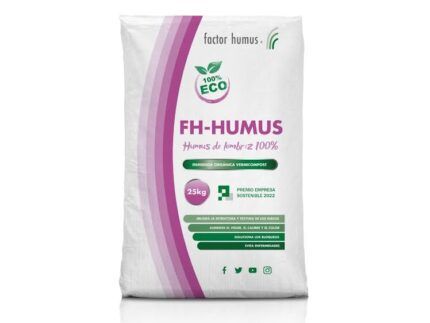 Fh-Humus es un abono orgánico de primer orden y más completo e integral que se conoce en la actualidad. Es un producto resultante de la transformación digestiva de la materia orgánica, mediante la cría sistemática de lombrices de tierra.
