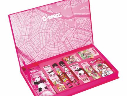 Pink Collection Caja Regalo combina una elegante selección de wraps, papeles de liar y filtros.