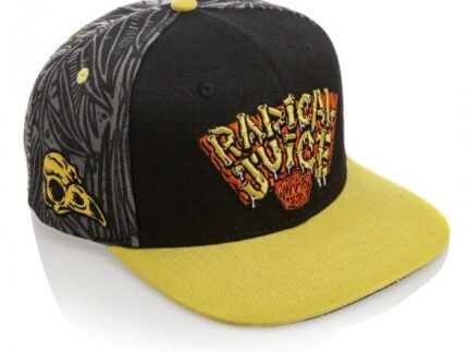 Gorra Radical Juice en naranja y negro. Con forro interior verde e imágenes. Disponible en amarillo.Edición limitada.