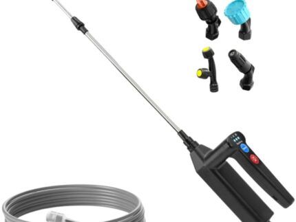 Pulverización precisa, cómoda y sin esfuerzo El Meliflor Pulverizador Eléctrico 36–61 cm es la herramienta ideal para aplicar fertilizantes, insecticidas, estimuladores foliares y soluciones de limpieza con total comodidad. Gracias a su funcionamiento eléctrico y a su brazo extensible, permite llegar a todas las zonas de la planta sin cansancio y con una pulverización fina y homogénea.