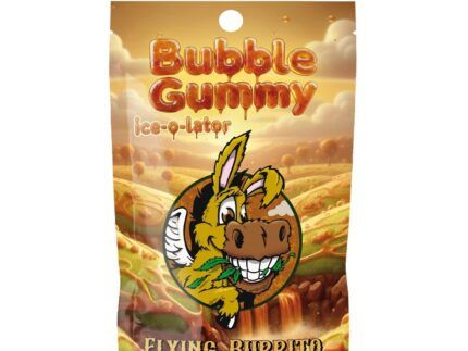 El Bubble Gummy Ice-o-lator de Flying Burrito es una resina de CBD de calidad superior, obtenida mediante la técnica de extracción con hielo y agua. Este método artesanal garantiza un producto puro, libre de solventes químicos y rico en terpenos.