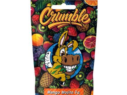 CBD Crumble Flying Burrito Mango Mojito 90% es una resina de alta pureza con sabor tropical y fresco que combina notas dulces y cítricas. Perfecto para quienes buscan una experiencia suave y aromática con la calidad que caracteriza a Flying Burrito. , es ideal para uso adulto y terapéutico gracias a su elevado contenido de CBD